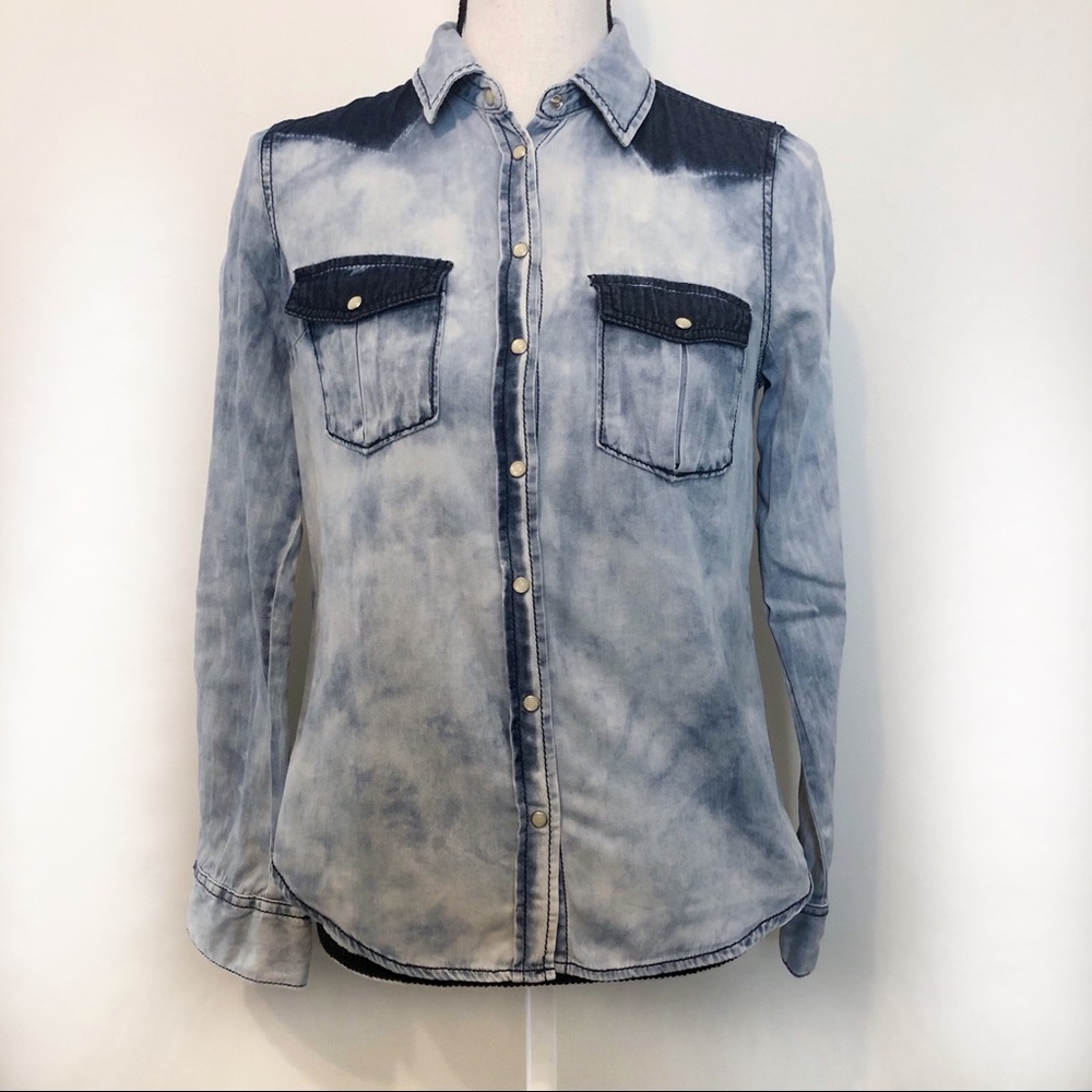 BDG Denim style snap front button shirt